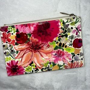 EUC Kate Spade Floral Pencil Pouch/Clutch
